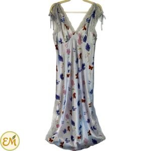 Vintage Y2K Slip Dress Butterfly Babydoll Fairy Coquette Romantic Lace Soft Girl